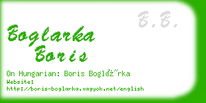 boglarka boris business card